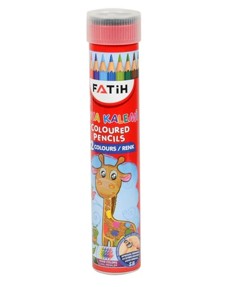 Fatih 12 Renk Metal Tüplü İnce Kuru Boya Kalemi ürün görseli 1