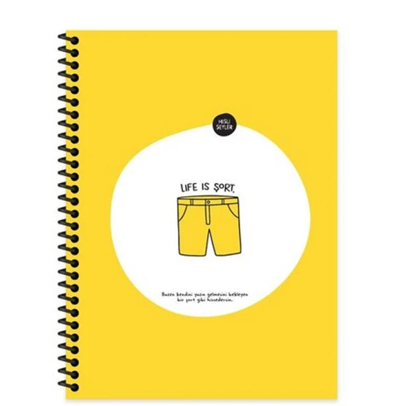 Hisli Şeyler Spr.Kar.Kapak Stickerli Defter 18,5x25 80 YP Kar. ürün görseli 1
