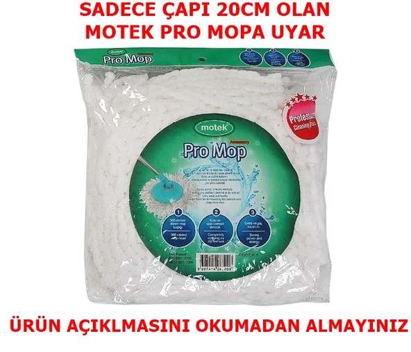 Motek Profesyonel Promop Yedek Başlık Püskül P-4- Motek profosyonel mop harici modellere uymaz ürün görseli 1