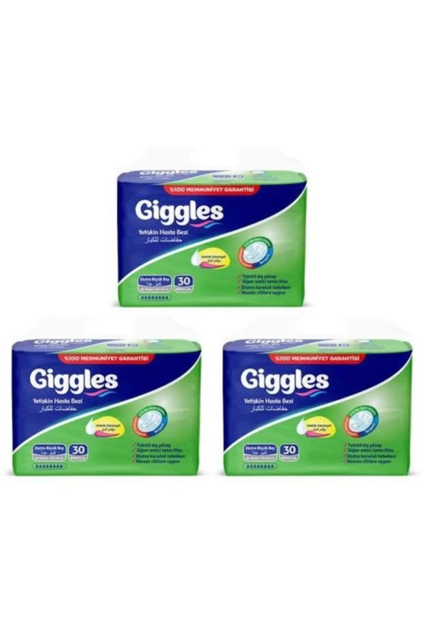 GİGGLES Hasta Bezi 30 Lu Xl 3 Paket ürün görseli 1