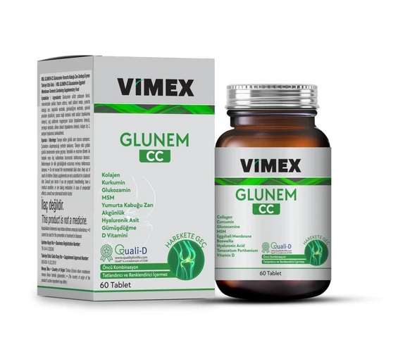 Vimex Glunem-cc 60 Glikozamin/Glucosamine Multivitamin 60 Tablet ürün görseli 1