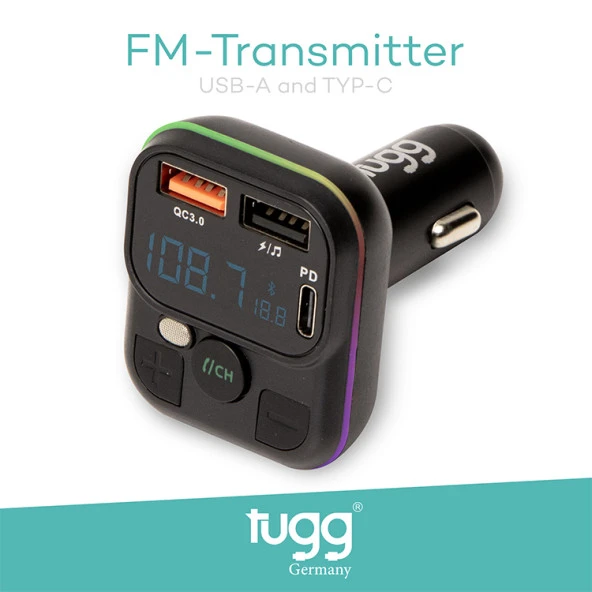 Tugg Germany FM Transmitter Araç Şarj Başlık C32 104961 ürün görseli 1
