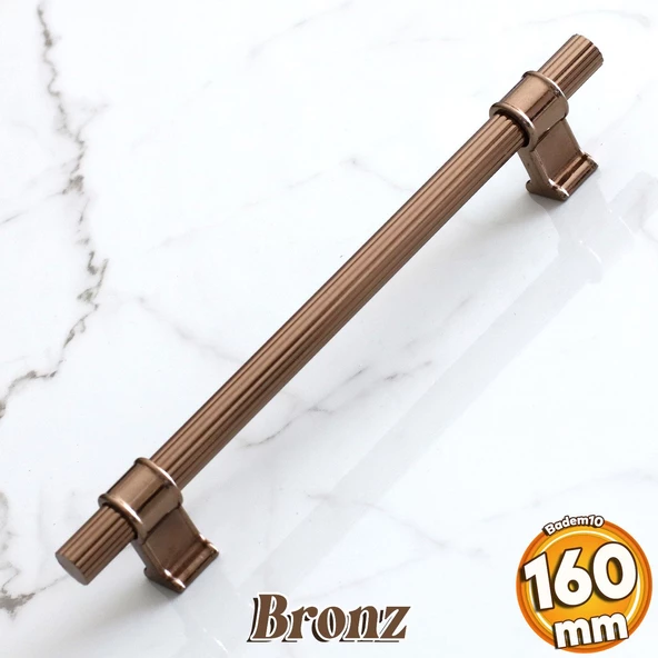 Hisar Bronz Renk Metal Kulp 160 mm-16 cm Mobilya Çekmece Dolap Mutfak Dolabı Kulpları Kulbu Kulpu ürün görseli 1