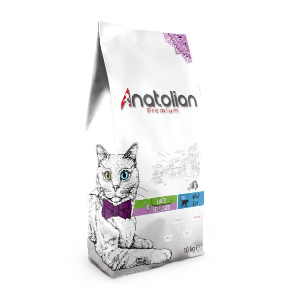 Anatolian Premium Sterilised Lamb Kuzulu Kısır Kedi Maması 10 Kg ürün görseli 1