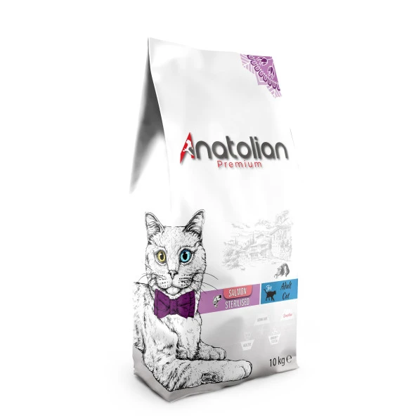 Anatolian Premium Somon Etli Kısırlaştırılmış Kedi Maması 10 KG ürün görseli 1