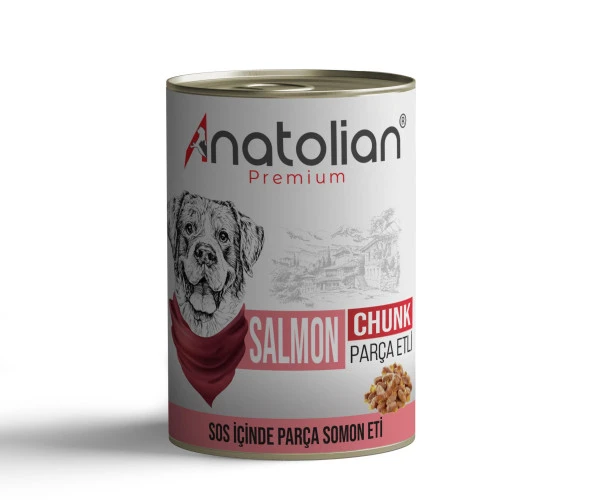 Anatolian Premium Adult Salmon Somonlu Parça Etli Yetişkin Köpek Konservesi 400 gr ürün görseli 1