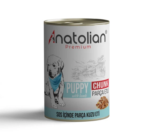 Anatolian Premium Puppy Lamb Kuzulu Parça Etli Yavru Köpek Konservesi 400 gr ürün görseli 1