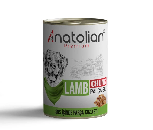 Anatolian Premium Adult Lamb Kuzulu Parça Etli Yetişkin Köpek Konservesi 400 gr ürün görseli 1