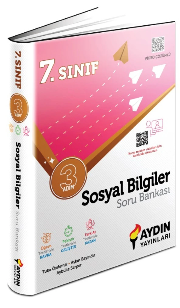 Aydın 2024 7. Sınıf Sosyal Bilgiler Üç Adım Soru Bankası ürün görseli 1