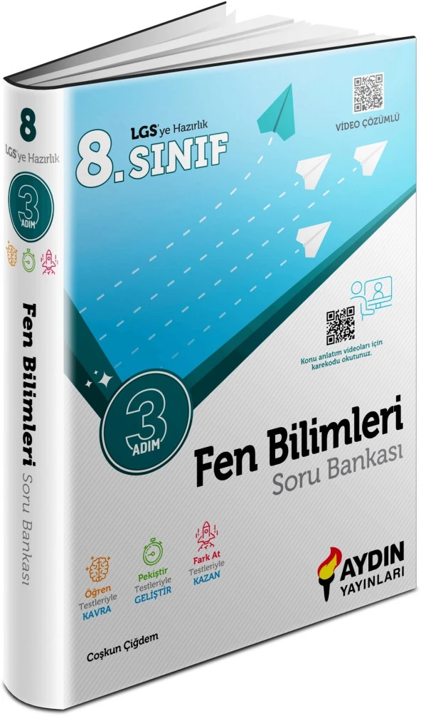Aydın 2024 8. Sınıf Fen Bilimleri Üç Adım Soru Bankası ürün görseli 1