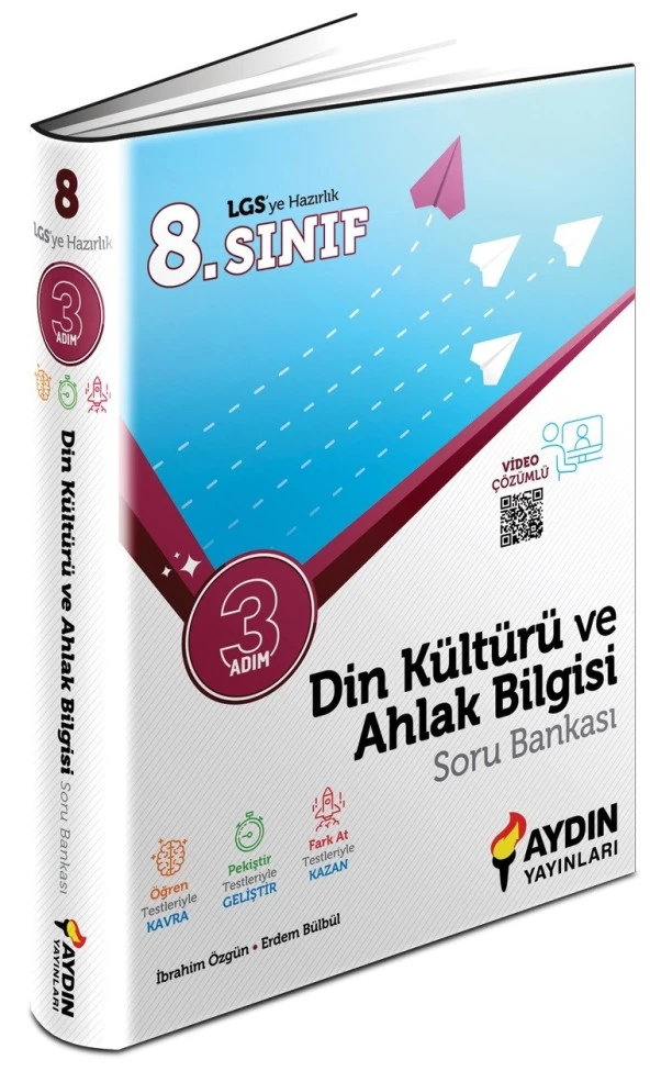 Aydın 2024 8. Sınıf Din Kültürü Üç Adım Soru Bankası ürün görseli 1