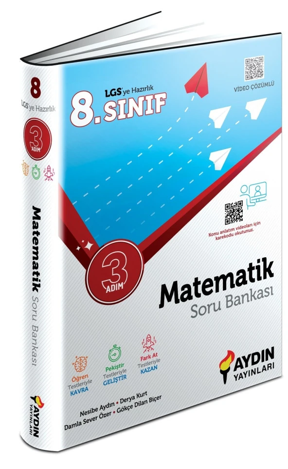 Aydın 2024 8. Sınıf Matematik Üç Adım Soru Bankası ürün görseli 1