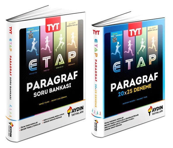 Aydın 2025 Tyt Etap Paragraf Soru Bankası + Deneme Seti 2 Kitap ürün görseli 1