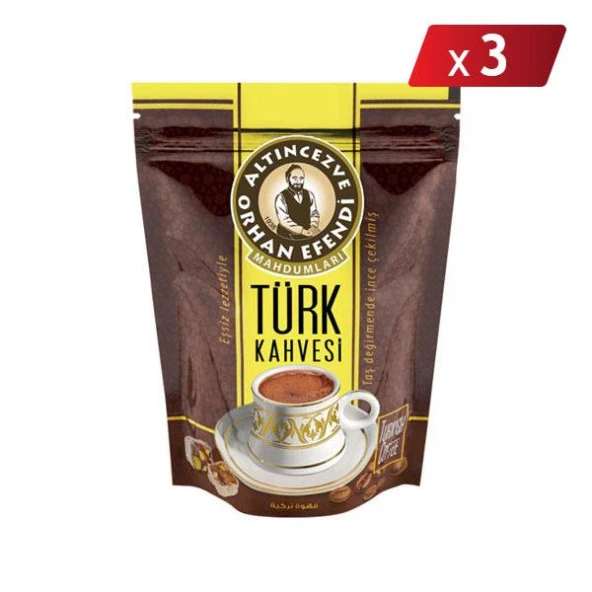 Altıncezve Orhan Efendi Türk Kahvesi 100 G - DOYPACK - 3LÜ PAKET ürün görseli 1