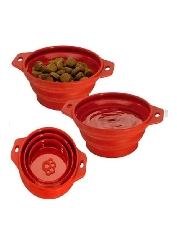 Ferplast Pa 1087 Katlanılır Köpek Mama ve Su Kabı Kırmızı ürün görseli 1