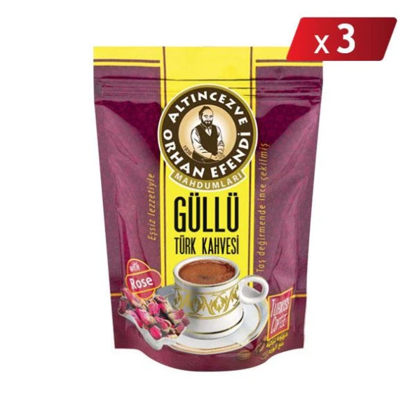 Altıncezve Orhan Efendi Güllü Türk Kahvesi 100 Gr - 3LÜ PAKET ürün görseli 1
