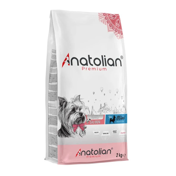 Anatolian Premium Mini Adult Salmon Somonlu Yetişkin Küçük Irk Köpek Maması 2 Kg ürün görseli 1
