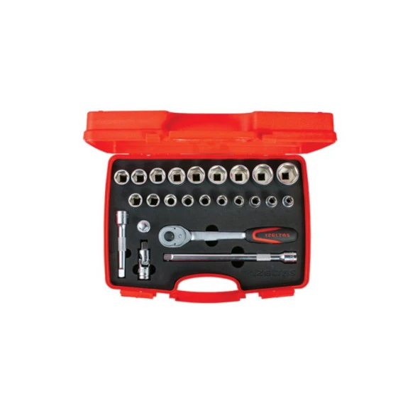İzeltaş 1113 1/2" Altı Köşe Lokma Anahtar Takımı - 24 Parça ürün görseli 1