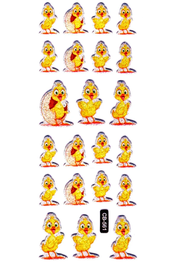 Sticker Kabartmalı Sticker Defter, Planlayıcı Etiket - (cb-561) 16x7 cm- Sevimli Civcivler ürün görseli 1