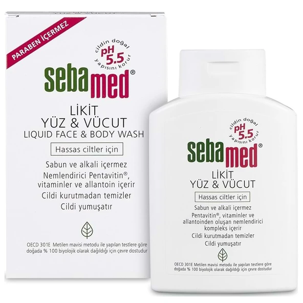 Sebamed Yüz ve Vücut Temizleyici Likit 200ML ürün görseli 1
