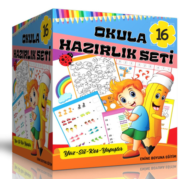 İlkokula Hazırlık Seti (16 Süper Kitap) ürün görseli 1