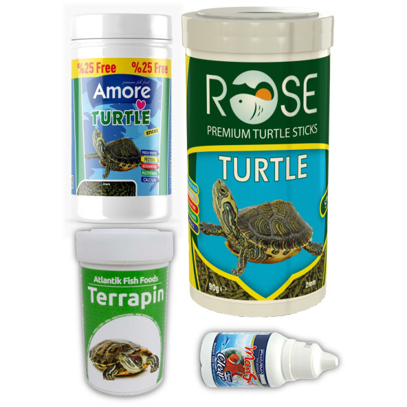 Amore Kaplumbağa Yemi 125ml, 250ml, 100 ml, Clear Berraklaştırıcı Seti ürün görseli 1