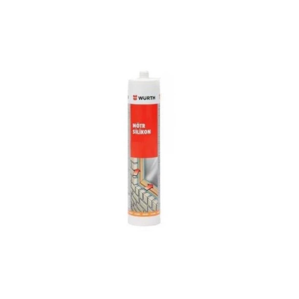 Würth Nötr Silikon Şeffaf 310 ML ürün görseli 1