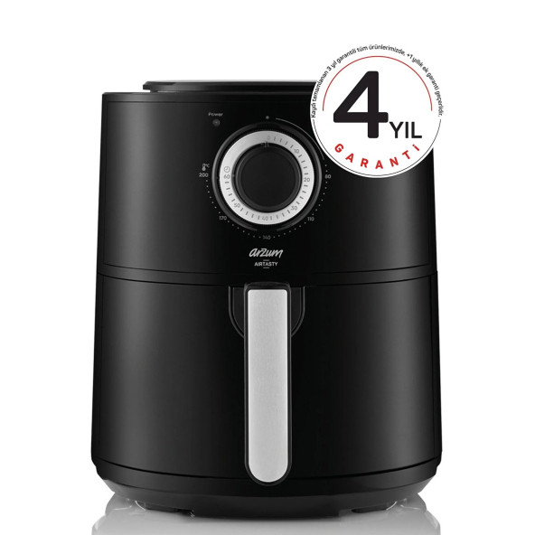 Arzum AR2062-G Airtasty Yağsız Fitöz Airfryer, 4 Litre Kapasite, Gümüş ürün görseli 1