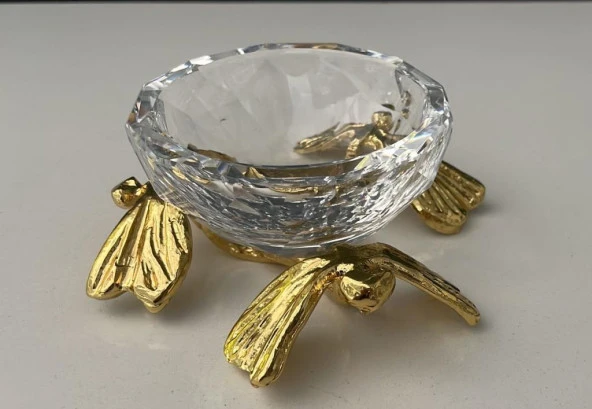HERA KRİSTAL KÜÇÜK YUSUFCUK  ÇEREZLİK ALTIN ürün görseli 1