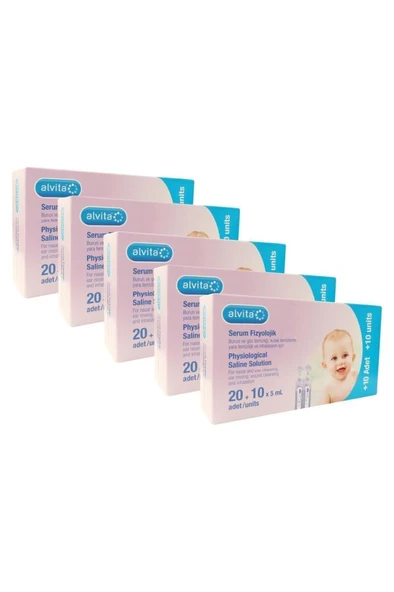 Alvita Serum Fizyolojik 5 Ml X 30 Flakon 5'Li PAKET (SKT:02/2028) ürün görseli 1