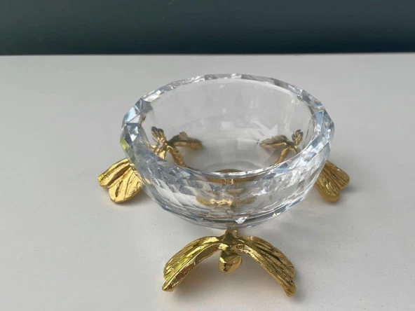 HERA KRİSTAL BÜYÜK YUSUFCUK  ÇEREZLİK ALTIN ürün görseli 1