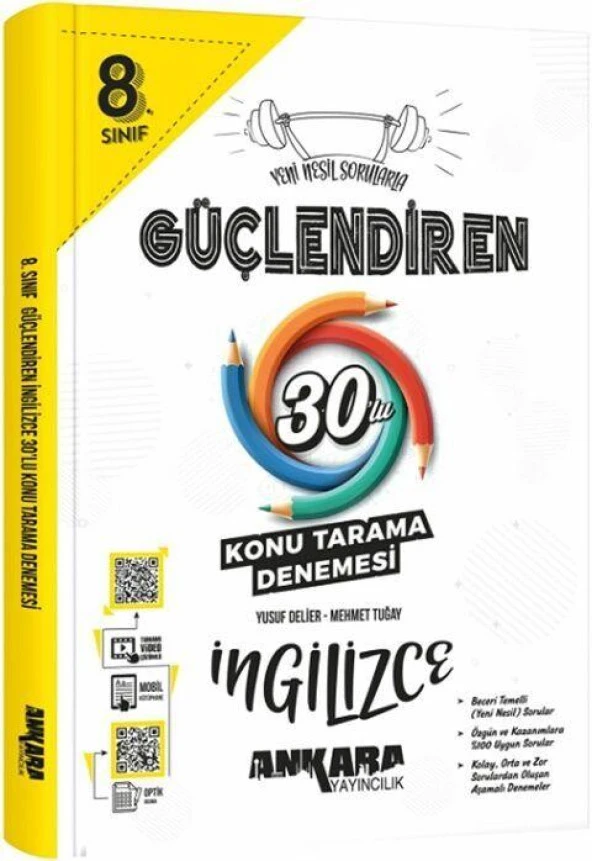 8. Sınıf İngilizce Güçlendiren 30 Konu Tarama Denemesi Ankara Yayıncılık ürün görseli 1