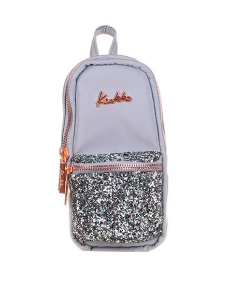 Kaukko Junior Bag Bright Kalem Çantası Taşlı Gri K2557 ürün görseli 1