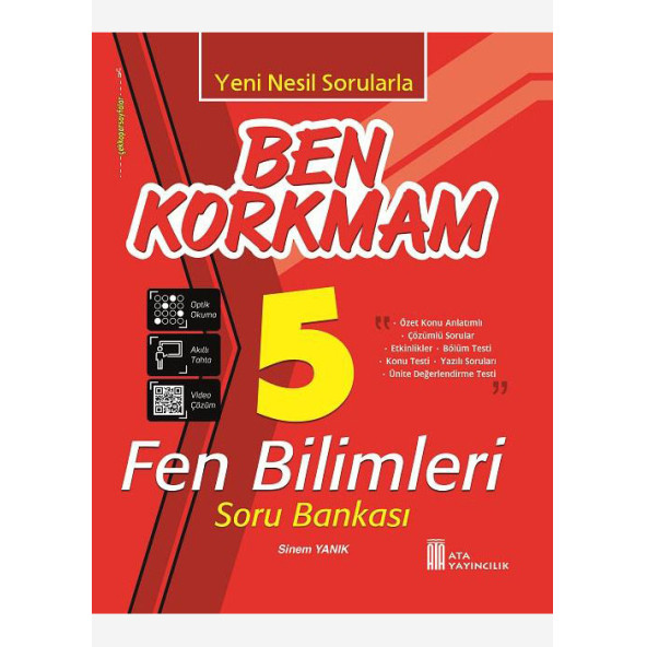 ATA YAYINCILIK 5. Sınıf Ben Korkmam Fen Bilimleri Soru Bankası ürün görseli 1