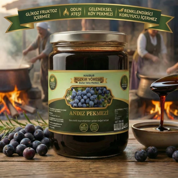 Bozkır Tahin Merkezi  Geleneksel Andız Köy Pekmezi 800 gr (Glikoz İçermez&katkısız) ürün görseli 1
