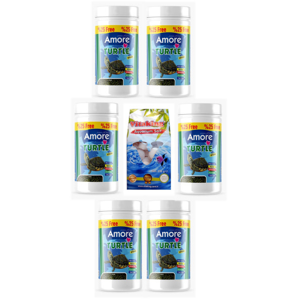 Amore Turtle Calcium Sticks 6x125 ml Vitaminli Su Kaplumbağası Yüzen Yemi, Kaya Tuzu Tabletleri ürün görseli 1