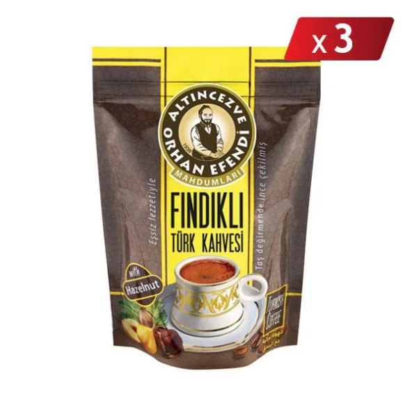 Altıncezve Orhan Efendi Fındıklı Türk Kahvesi 100 Gr - 3LÜ PAKET ürün görseli 1