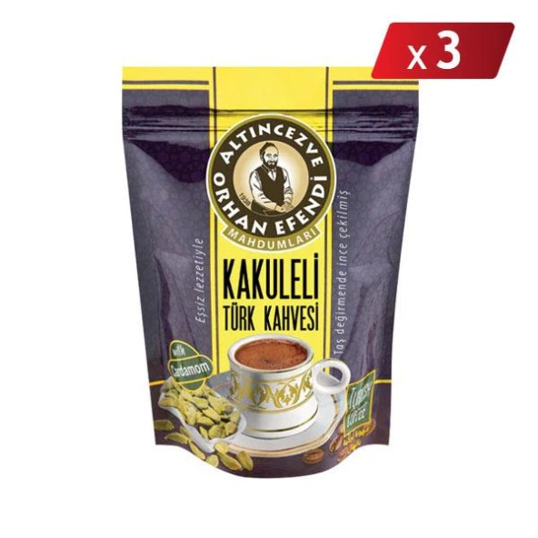 Altıncezve Orhan Efendi Kakuleli Türk Kahvesi 100 Gr - 3LÜ PAKET ürün görseli 1