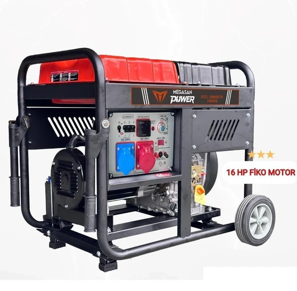 Megasan Power MPJ-11000EQ Marşlı Dizel Trifaze Jeneratör 11 Kva ürün görseli 1