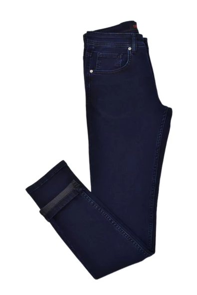 Erkek Lacivert Silim Fit 5 Cepli Jeans Pantolon BGL-ST03820 ürün görseli 1