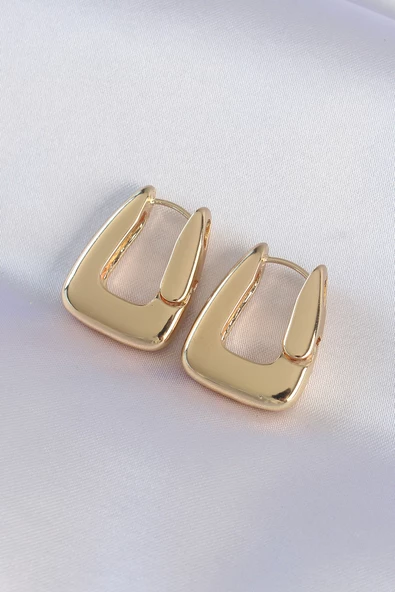Pirinç Gold Renk Kalın Küpe TJ-BKP8978 ürün görseli 1
