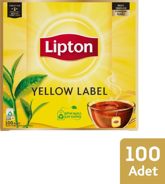 Lipton Yellow Label Siyah Çay Süzen Poşet Çay 100lü ürün görseli 1