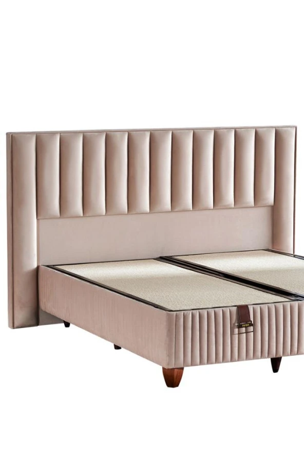 Hades Başlık 150 cm Çift Kişilik Yatak Başlığı - Krem Babyface Kumaşlı Lüks Baza Başlığı ürün görseli 1