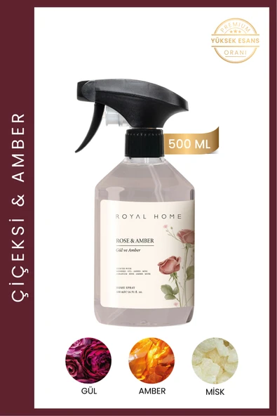 ROSE&AMBER 500 ML ODA SPREYİ ürün görseli 1