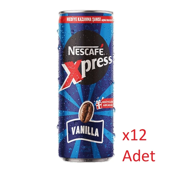 Nescafe Xpress Vanilla Kahve Aromalı Sütlü İçecek 250 ml - 12 Adet ürün görseli 1