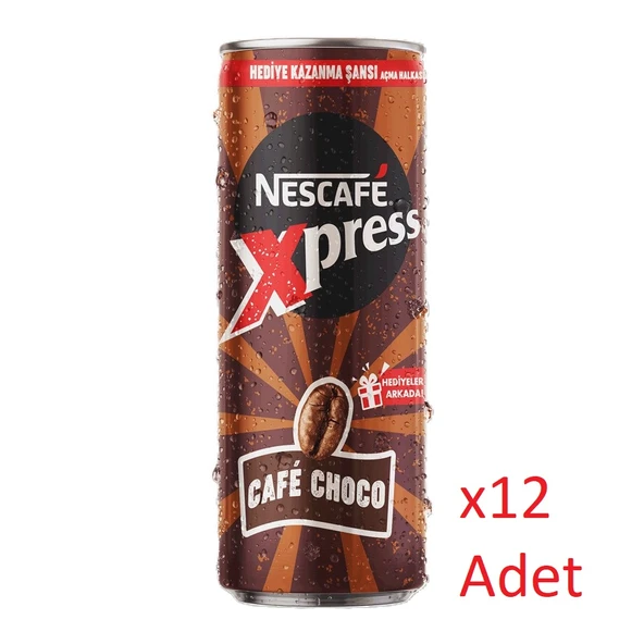 Nescafe Xpress Cafe Choco Kahve Aromalı Sütlü İçecek 250 ml - 12 Adet ürün görseli 1