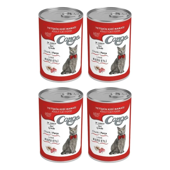 Cango Yetişkin Konserve Kedi Maması Kuzu Etli 415 Gr X 4 Adet ürün görseli 1