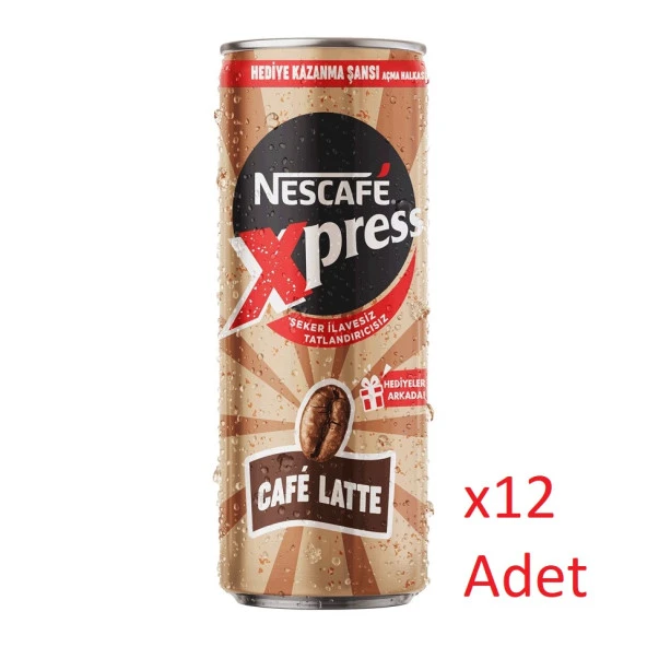Nescafe Xpress Café Latte Kahve Aromalı Sütlü İçecek 250 ml - 12 Adet ürün görseli 1