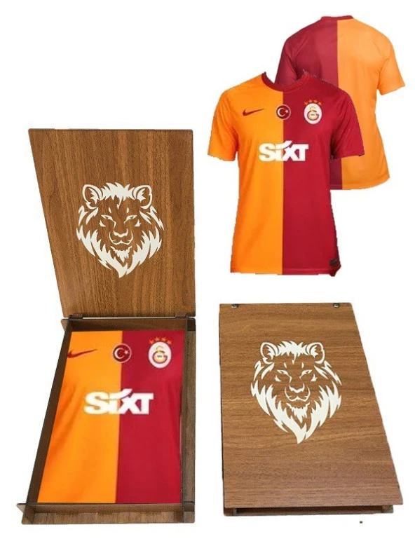 Galatasaray Lisanslı 2023/2024 Parçalı Çocuk Forma Ahşap Kutu Hediyeli ürün görseli 1