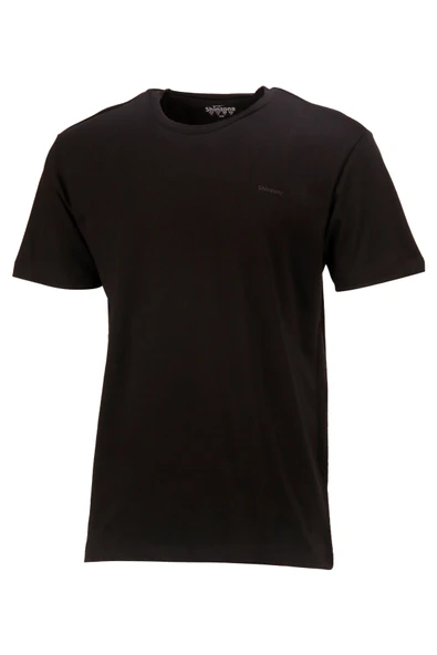 Erkek Bisiklet Yaka Standart Fit Siyah T-Shirt ürün görseli 1